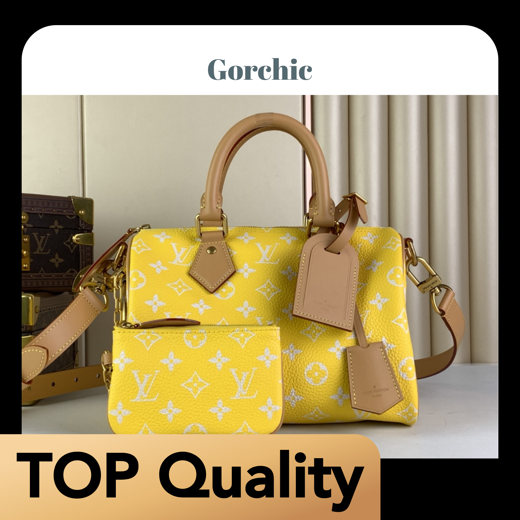 [TOP]Designer SPEEDY P9 BANDOULIERE 25 HANDBAG - Bag - Gorchic - $553.99