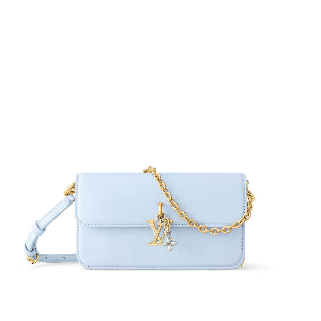 Designer Wallet On Chain LV Bloom - Azure Blue - Gorchic - $120.99