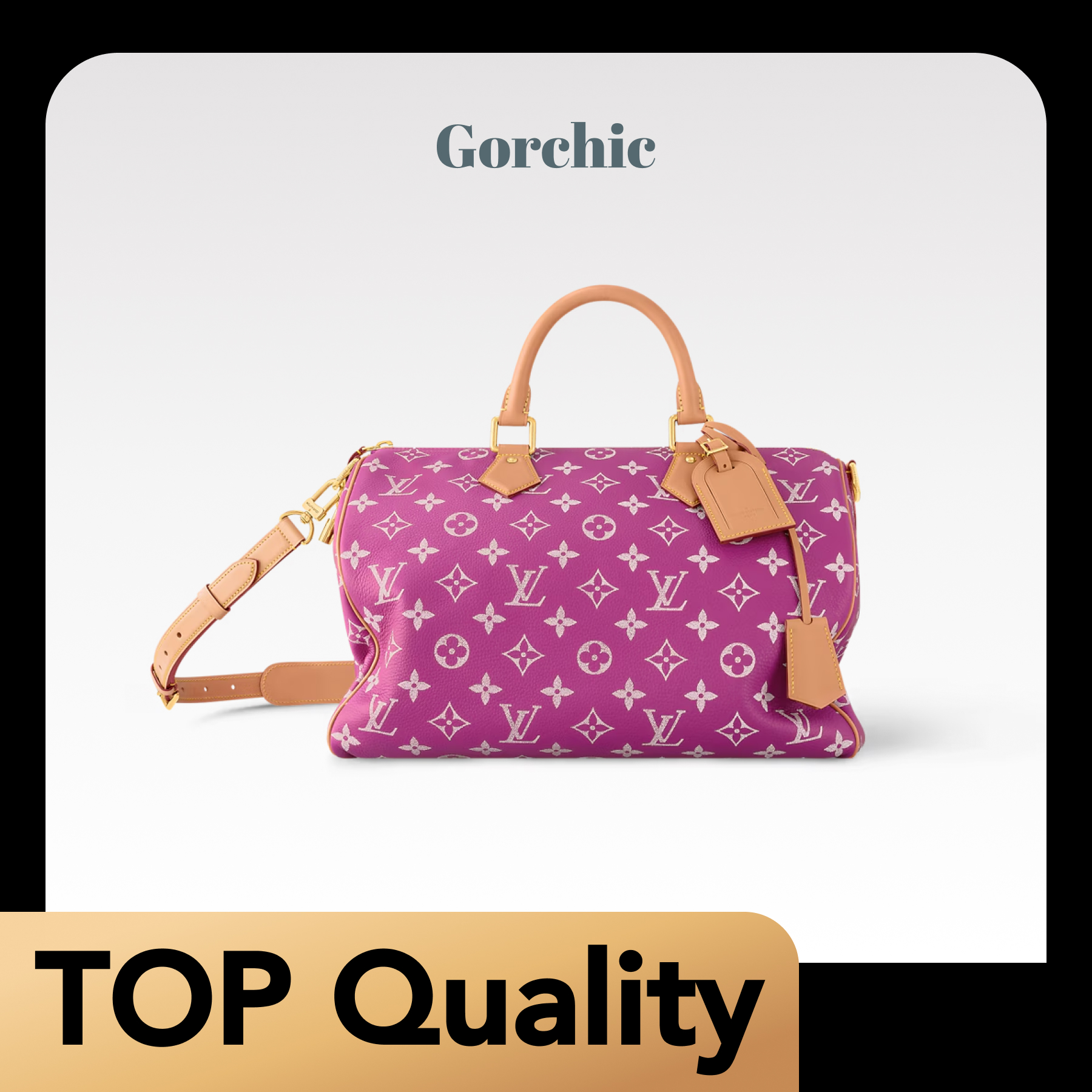 [TOP]Designer Speedy P9 Bandoulière 40  Pink/Purple - Bag - Gorchic - $713.99