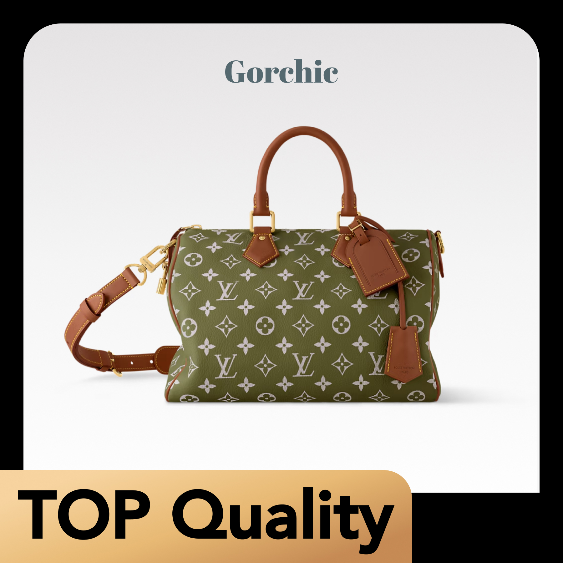[TOP]Designer SPEEDY P9 BANDOULIERE 30 HANDBAG Green Sancha - Bag - Gorchic - $659.99