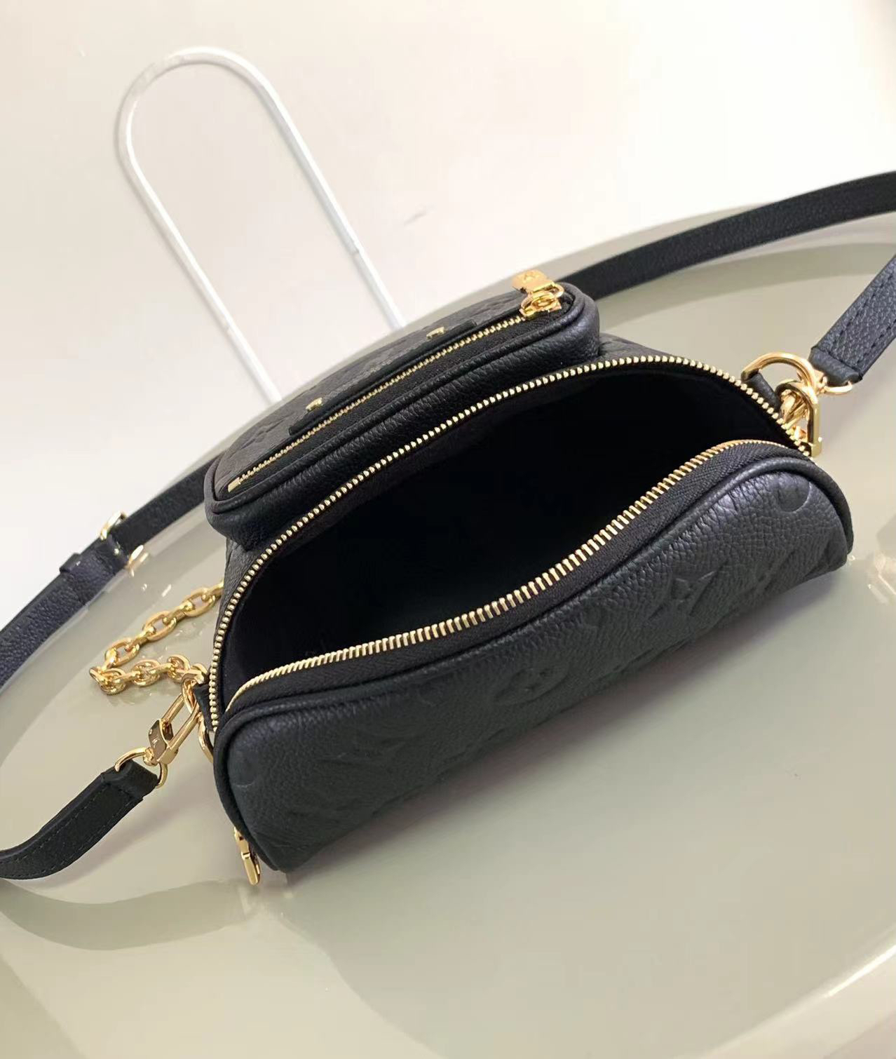 [TOP]Designer Empreinte Monogram Leather Black Mini Bumbag - Bag - Gorchic - $312.99