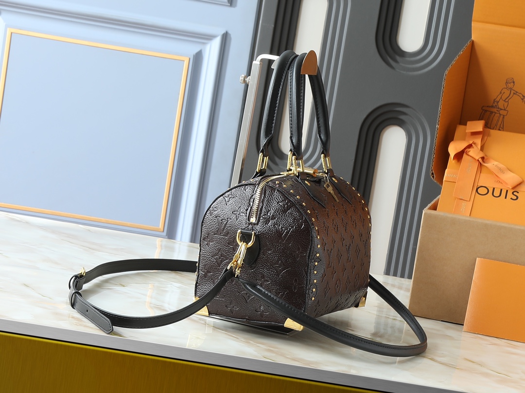 Designer Speedy Trunk 25 Handbag - Acajou - Gorchic - $130.99