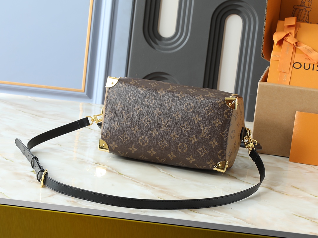 Designer Speedy Trunk 25 Handbag - Brown - Gorchic - $134.99