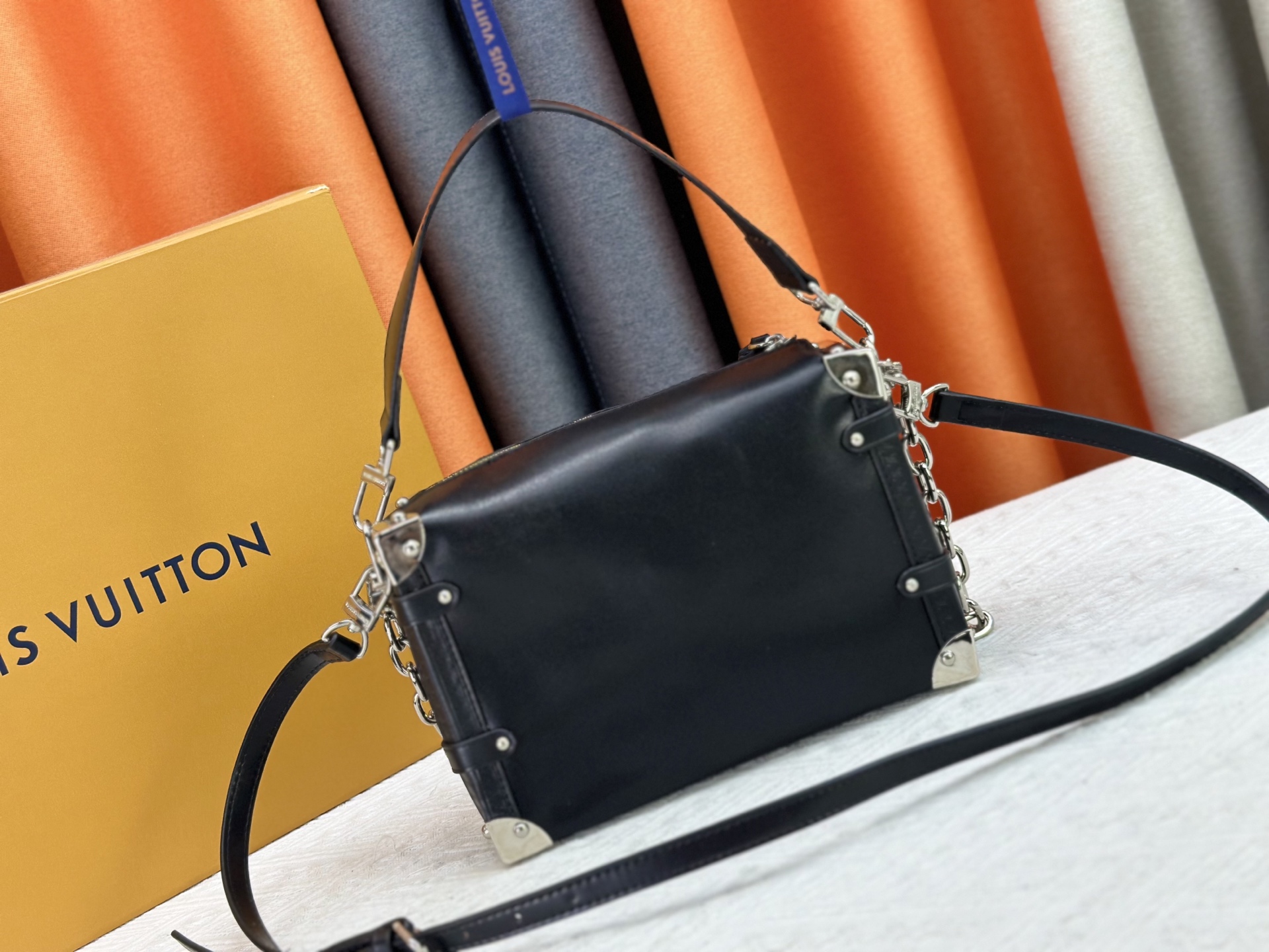 Designer Side Trunk MM Handbag - Black - Gorchic - $136.99