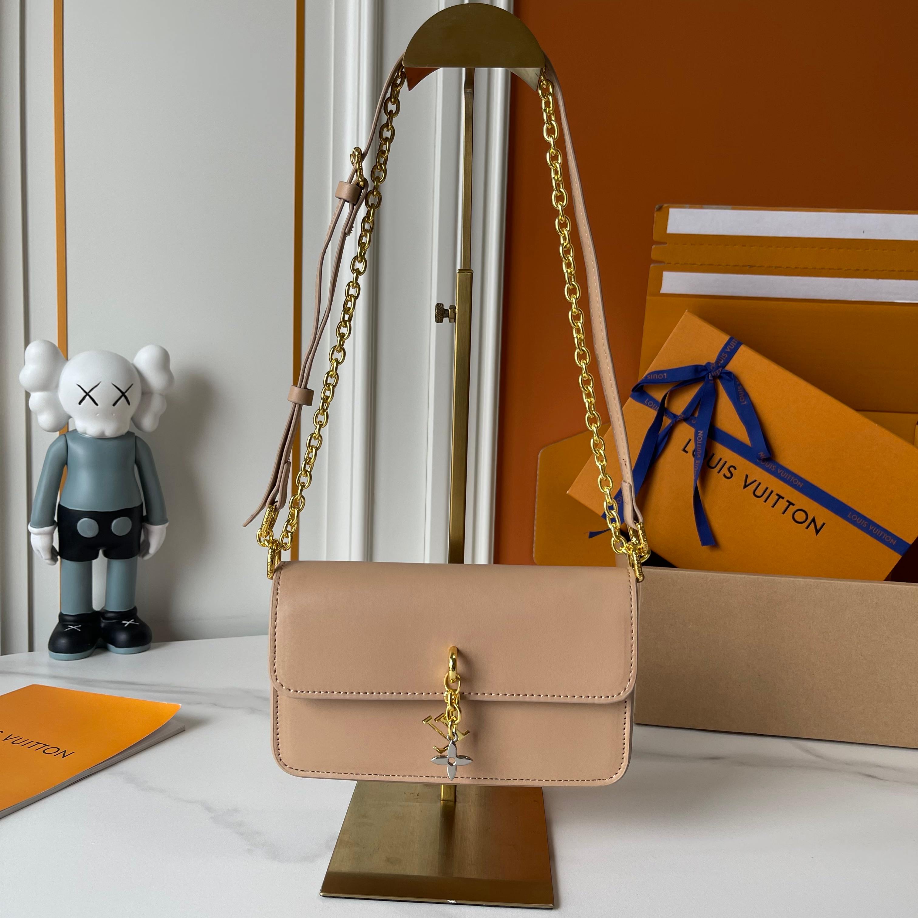 Designer Wallet On Chain LV Bloom - Sand - Gorchic - $120.99