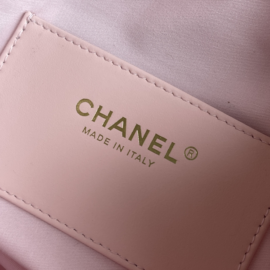 [TOP]CC Inspired 25 Small Handbag Grained Calfskin & Gold-Tone Metal Pink -Bag - Gorchic - $419.99