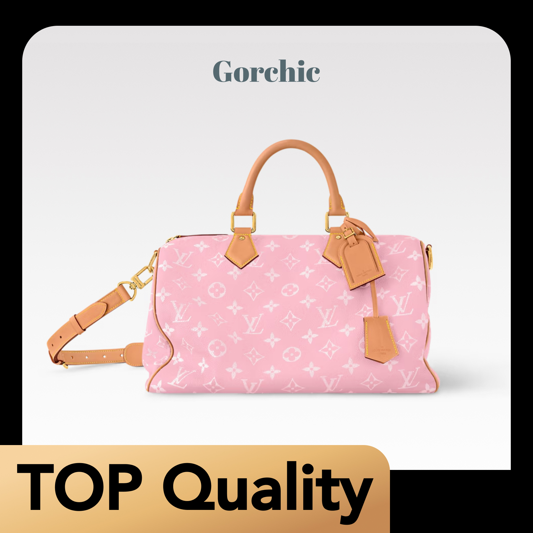 [TOP]Designer Speedy P9 Bandoulière 40  Candy Pink - Bag - Gorchic - $713.99