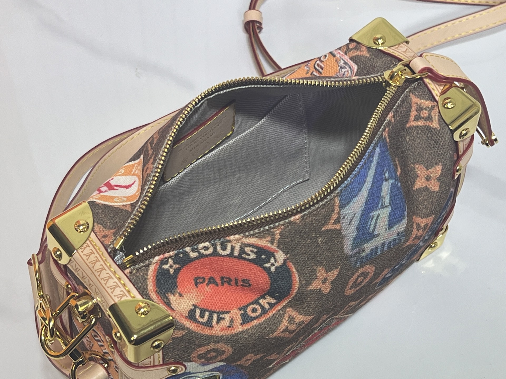 Designer Side Trunk MM Handbag - Brown - Gorchic - $136.99