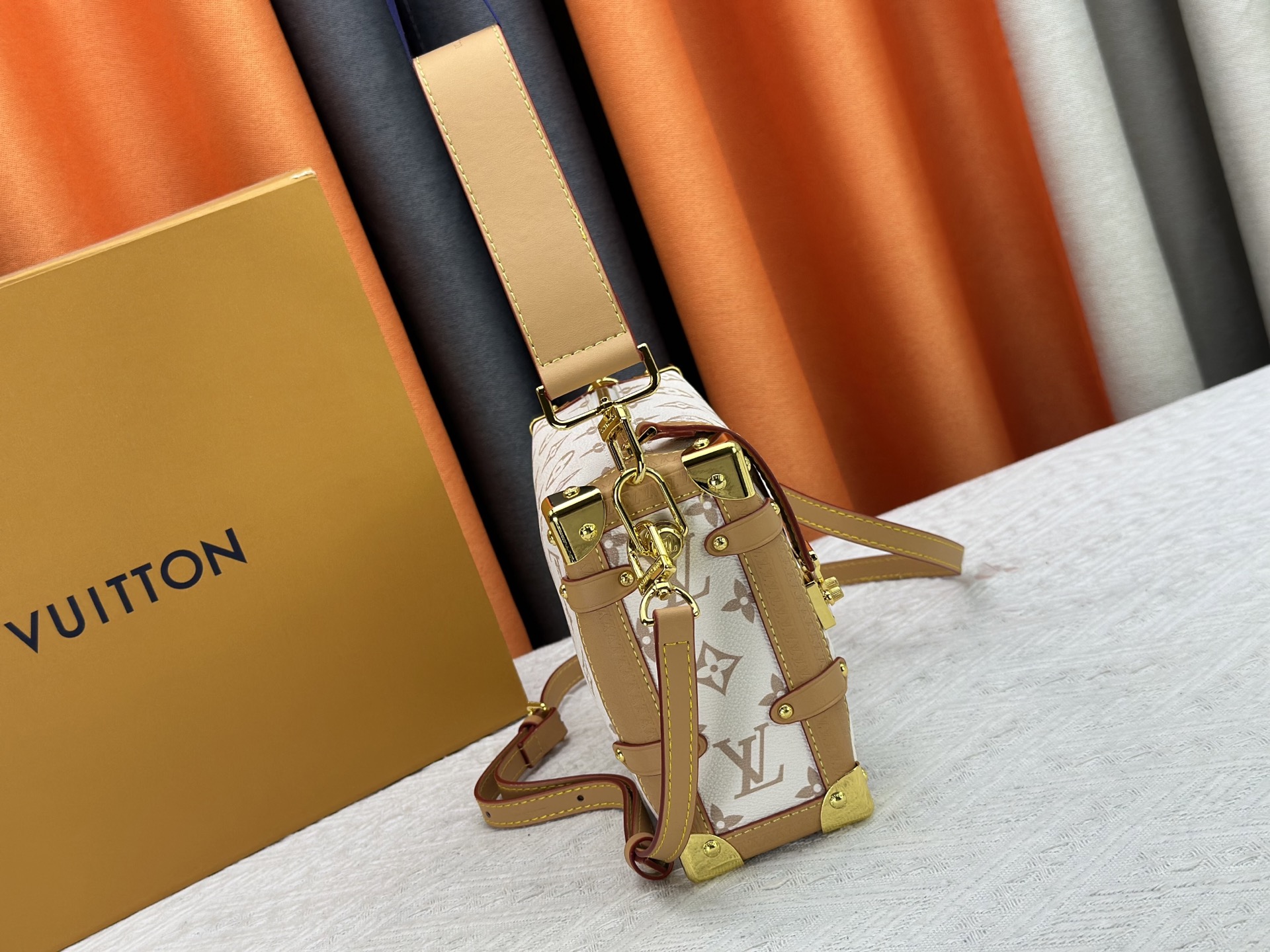 Designer Side Trunk MM Handbag - Dune - Gorchic - $136.99