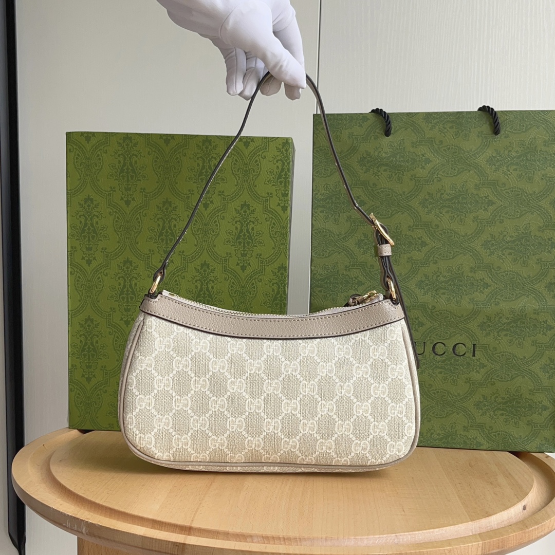 Double-G Ophidia Collection Small Handbag - Beige And White Bag - Gorchic - $121.99