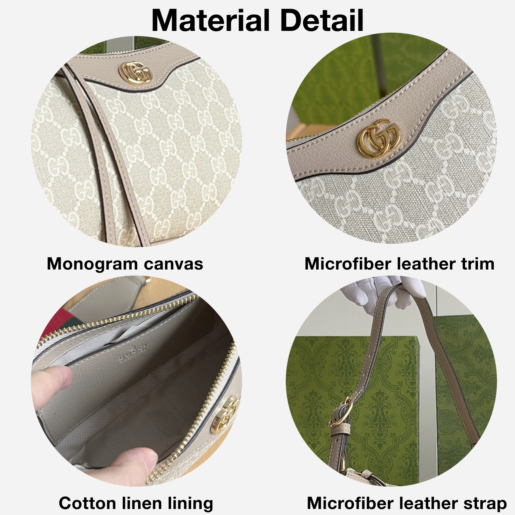 Double-G Ophidia Collection Handbag - Beige And White Bag - Gorchic - $108.99