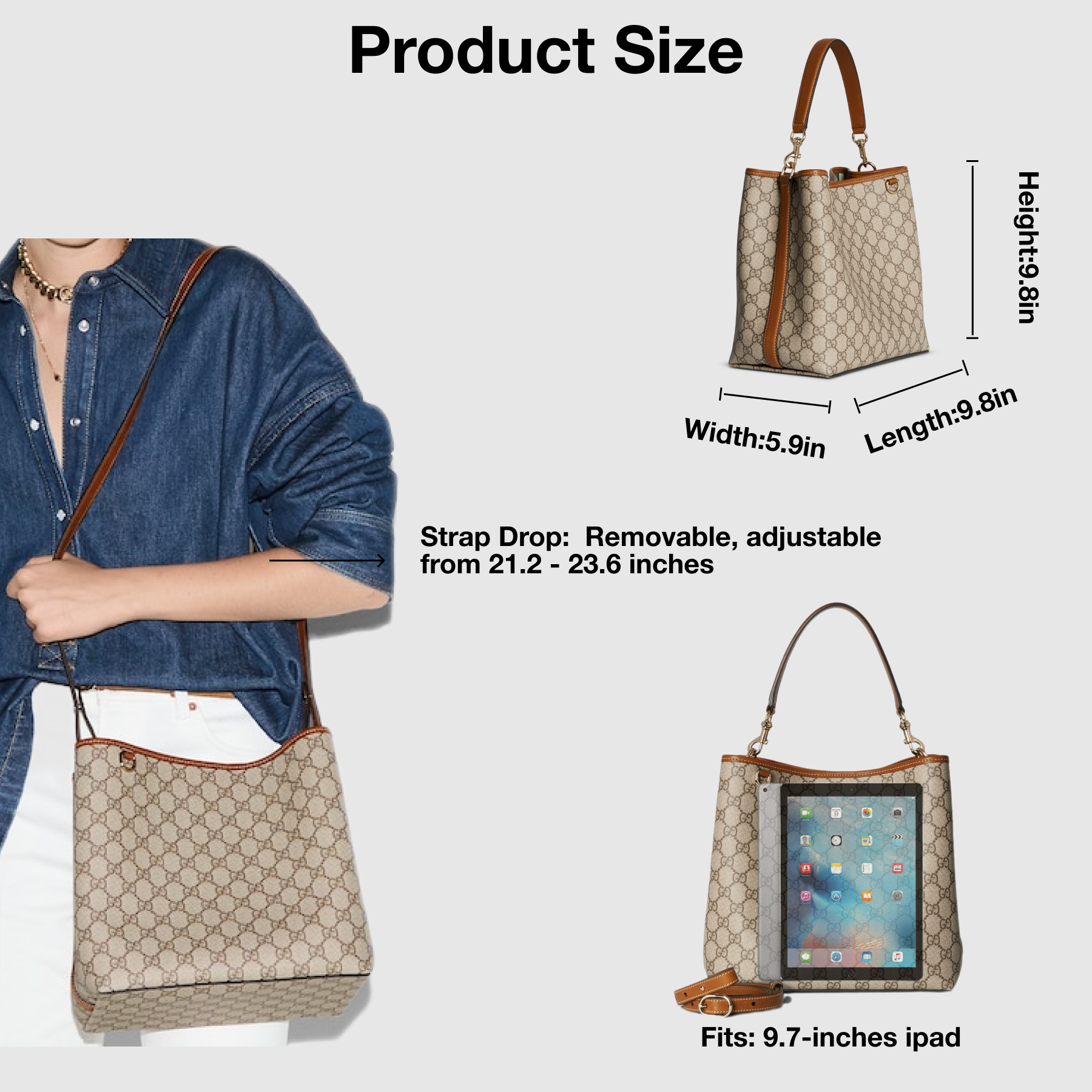 Double-G GG Emblem bucket bag - Medium - Gorchic - $124.99