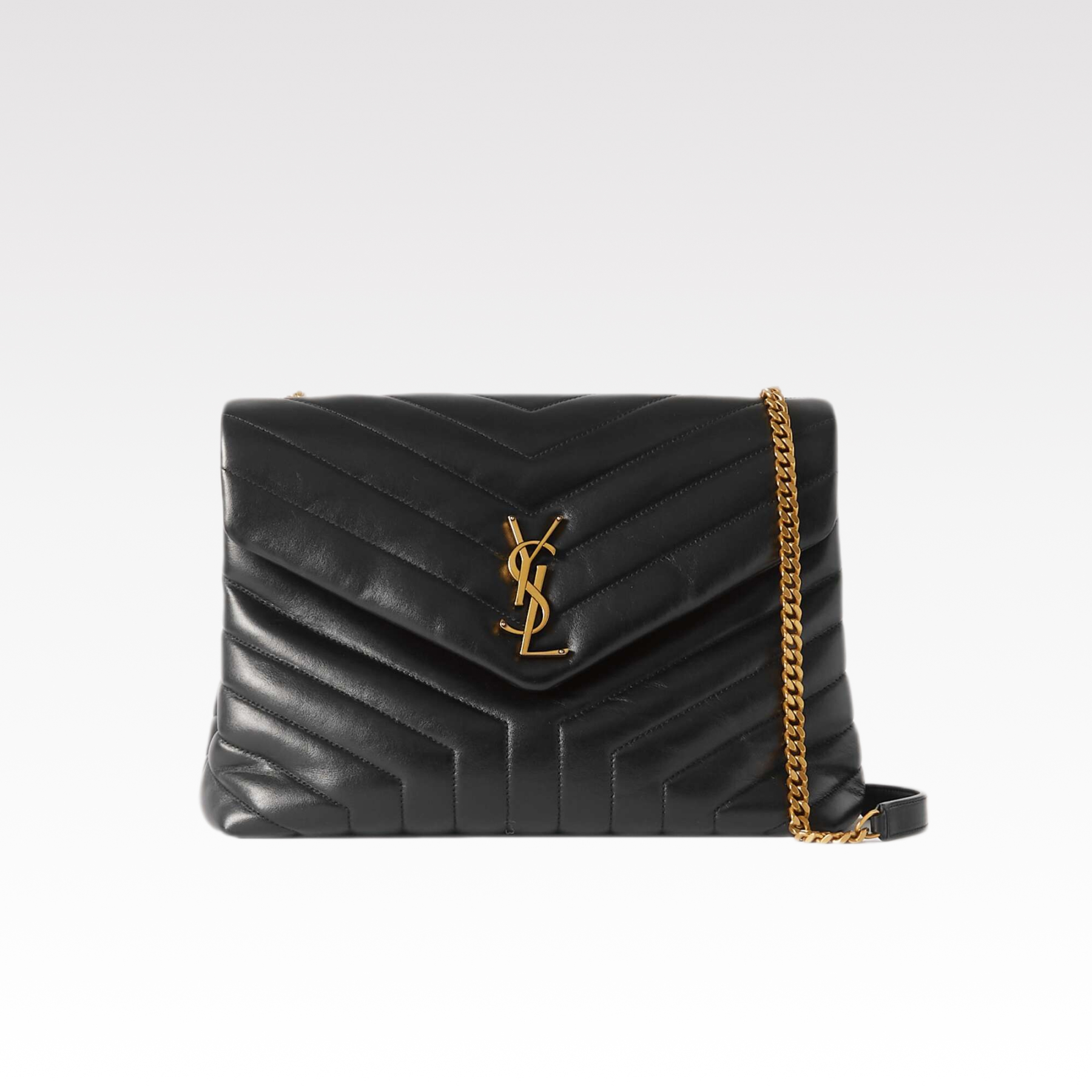 Lady Designer Loulou medium quilted leather shoulder bag black - Bag - Gorchic - $132.99