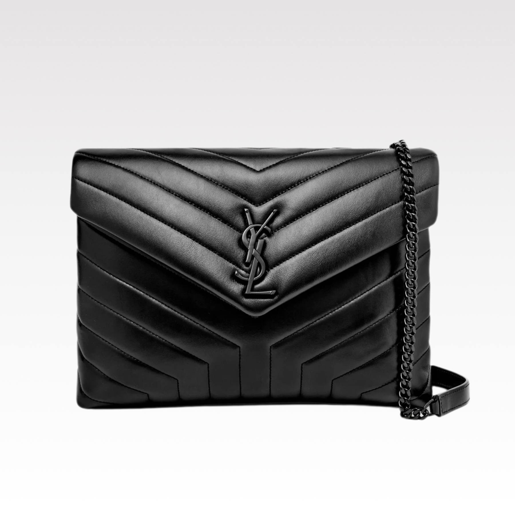 Lady Designer Loulou medium quilted leather shoulder bag black - Bag - Gorchic - $132.99