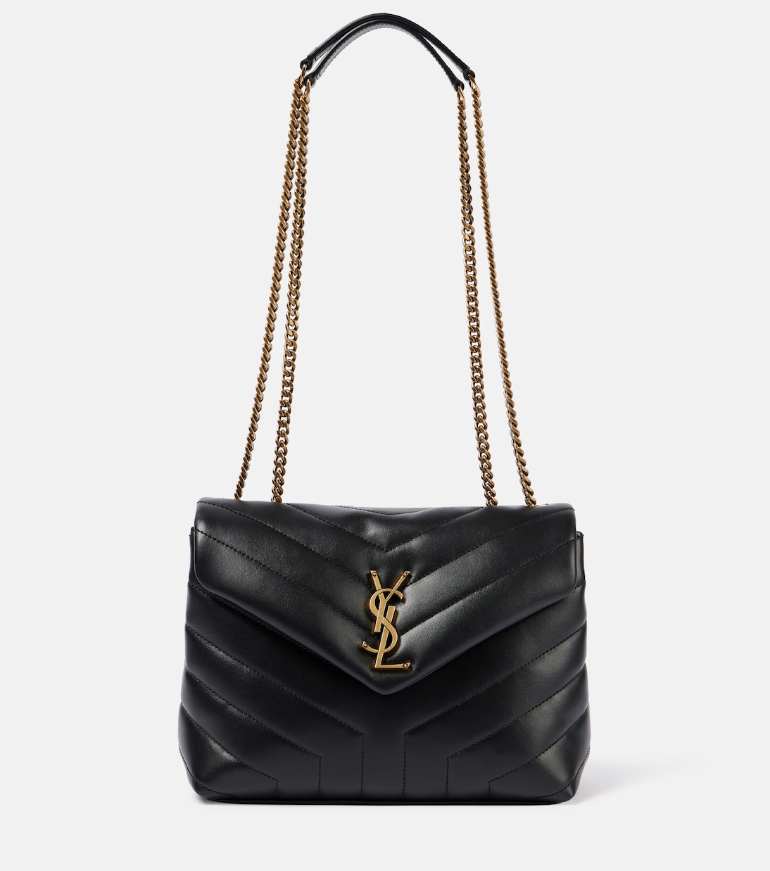 Lady Designer Loulou Small Quilted Leather Shoulder Bag Black - Bag - Gorchic - $121.99