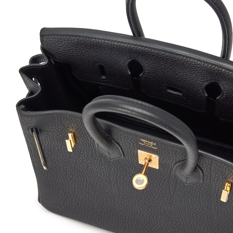 H-Inspired Black Togo Birkin Gold Hardware - Gorchic - $161.99