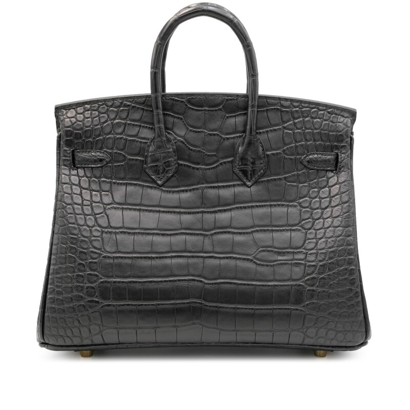 [TOP] H-Inspired Black Matte Alligator Birkin Gold Hardware - Gorchic - $483.99