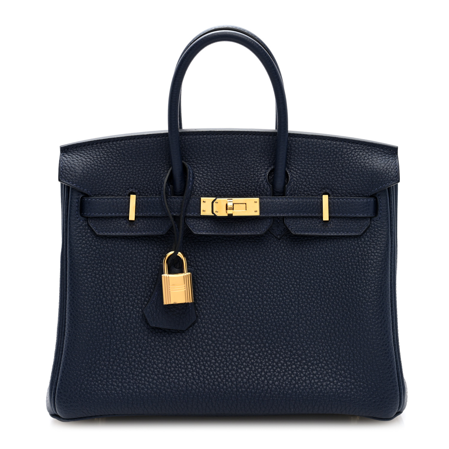 H-Inspired Birkin Togo Retourne Bag Golden-Midnight Blue Bag - Gorchic - $161.99