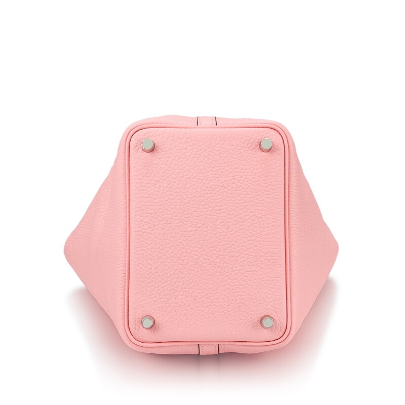 H-Inspired Clemence Picotin Lock Bag Silver Hardware - Light Pink Bag - Gorchic - $143.99