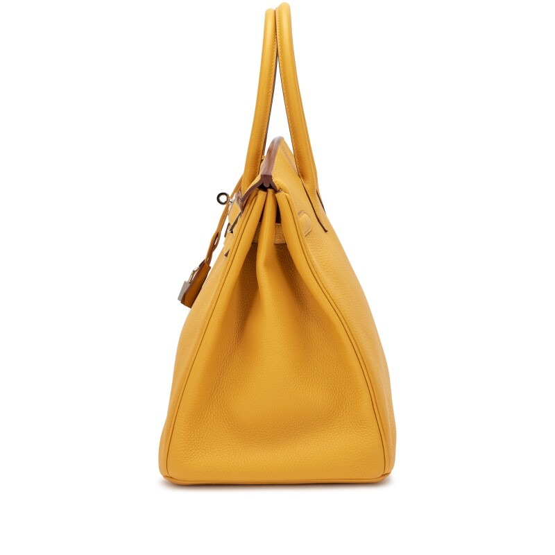 [TOP]  H-Inspired Jaune Ambre Togo Birkin Palladium Hardware - Gorchic - $483.99