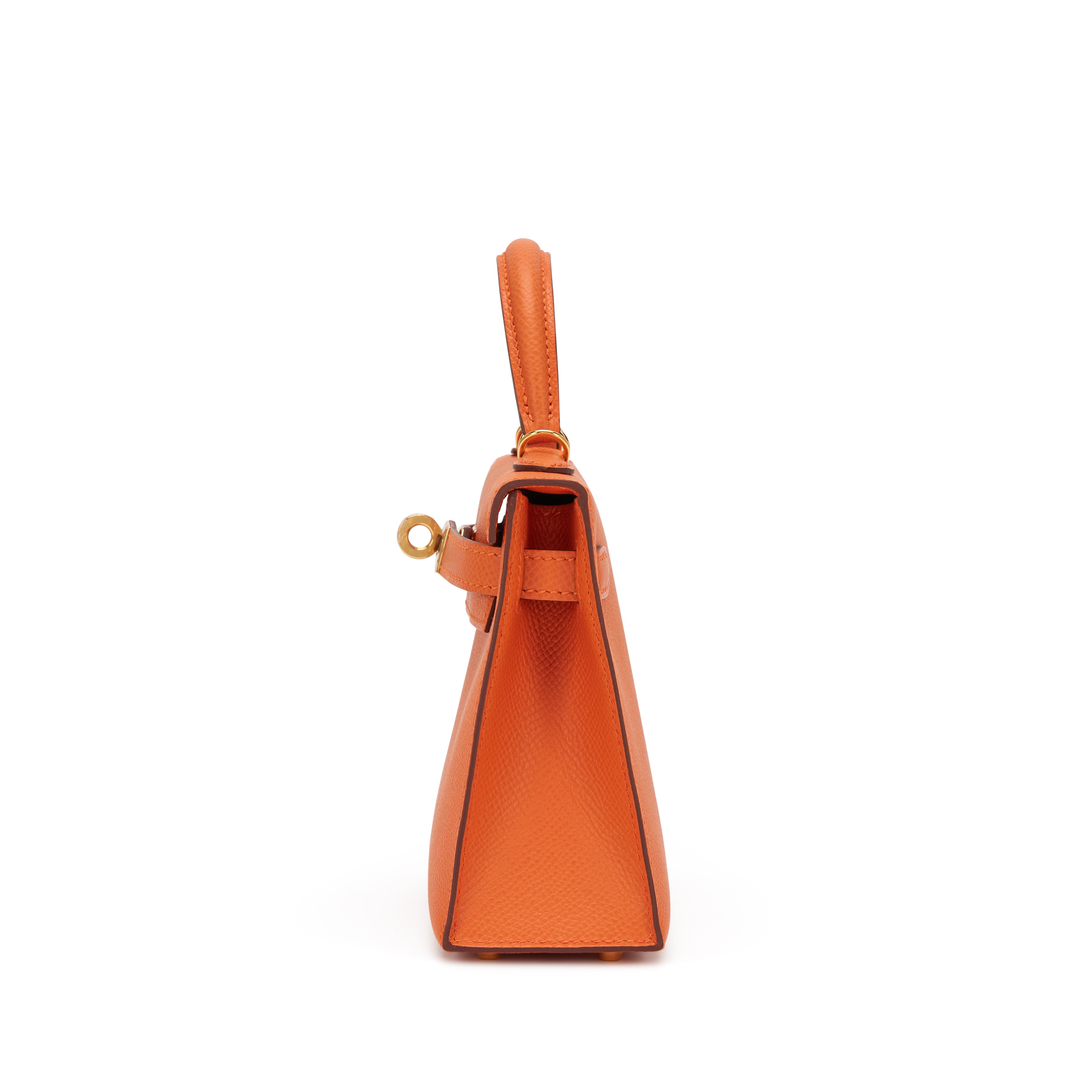 H-Inspired Orange Epsom Kelly Gold Hardware - Gorchic - $148.99