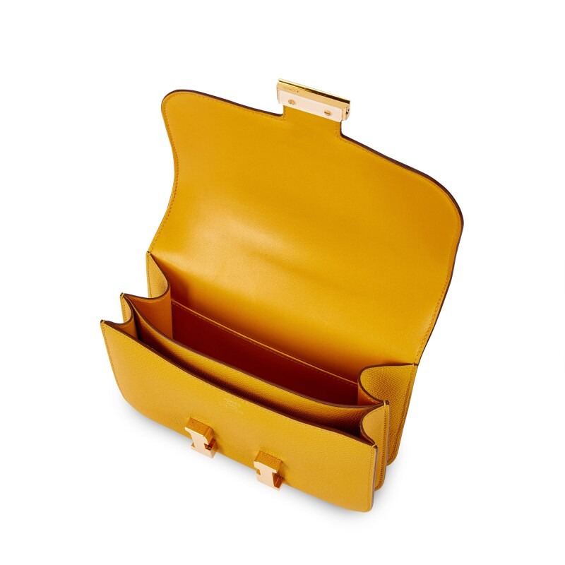H-Inspired Jaune Ambre Epsom Constance Gold Hardware - Gorchic - $152.99