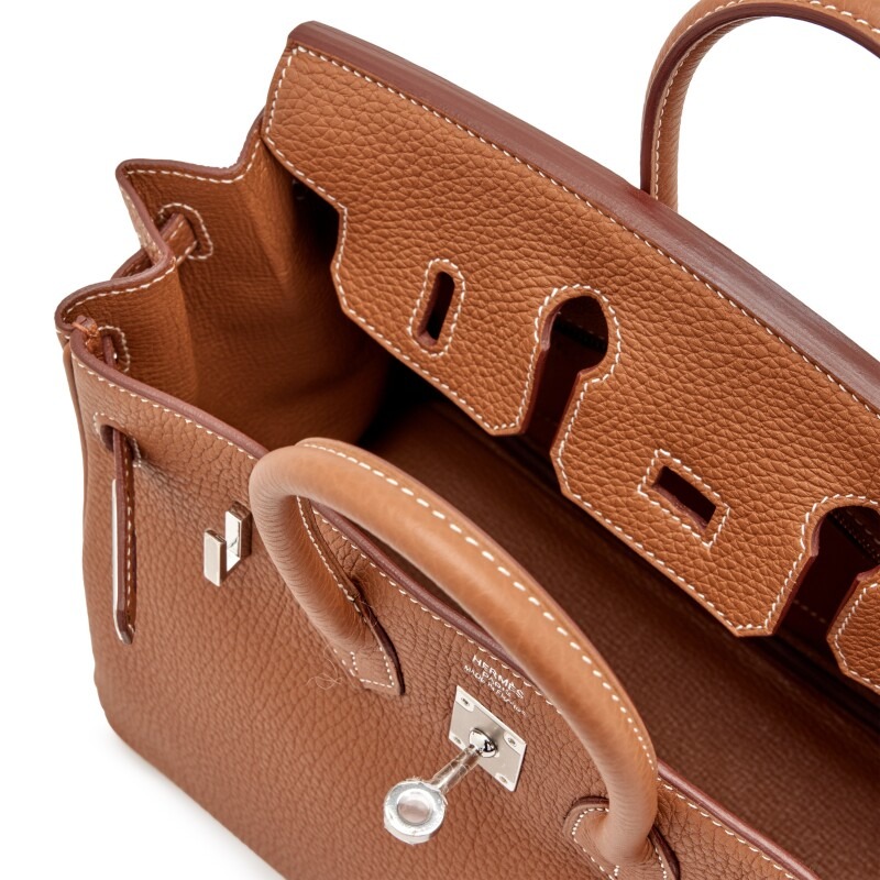 H-Inspired Gold Togo Birkin Palladium Silver Hardware - Gorchic - $161.99