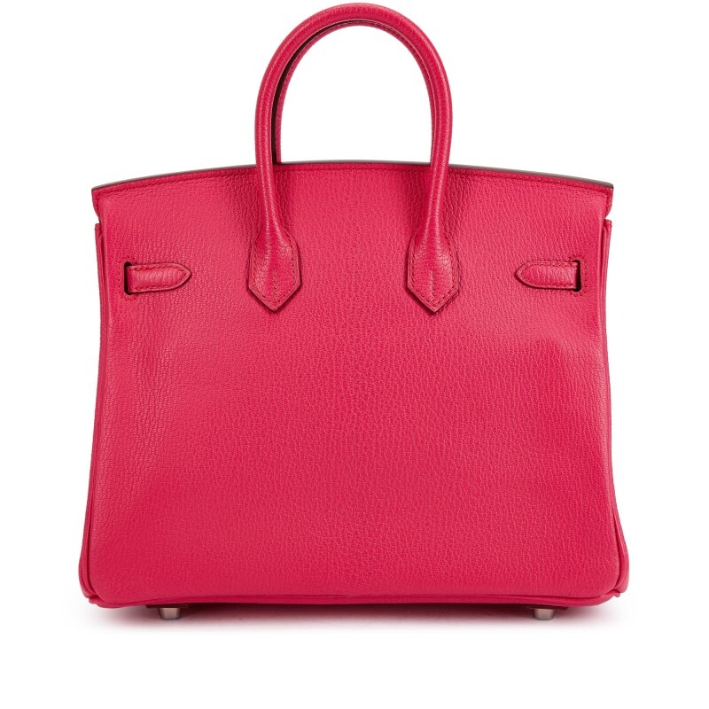 [TOP] H-Inspired Rose Mexico Chèvre Birkin Togo Palladium Hardware - Gorchic - $483.99