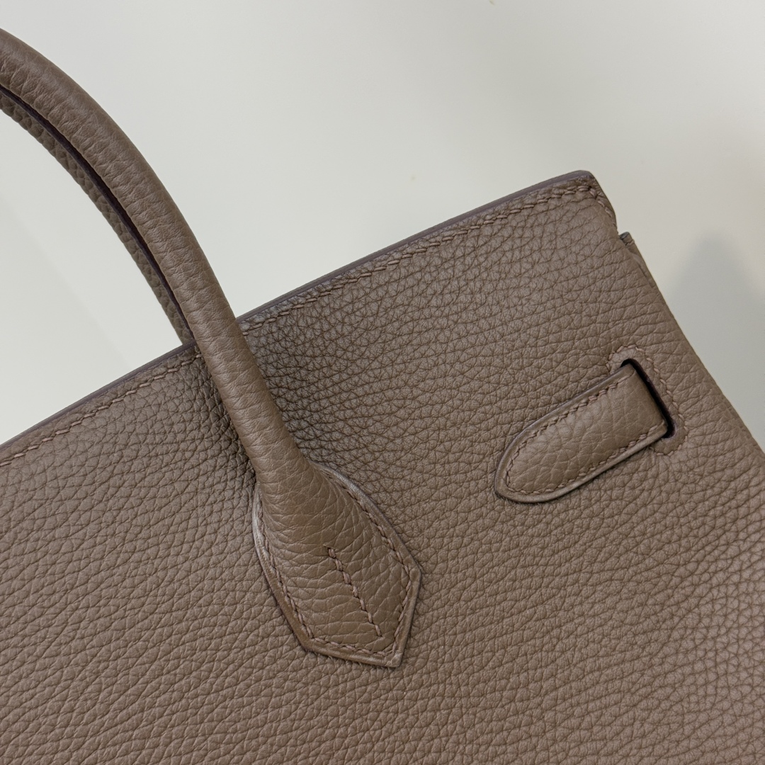 H-Inspired Birkin Togo Retourne Bag Golden-Dark Brown Bag - Gorchic - $161.99