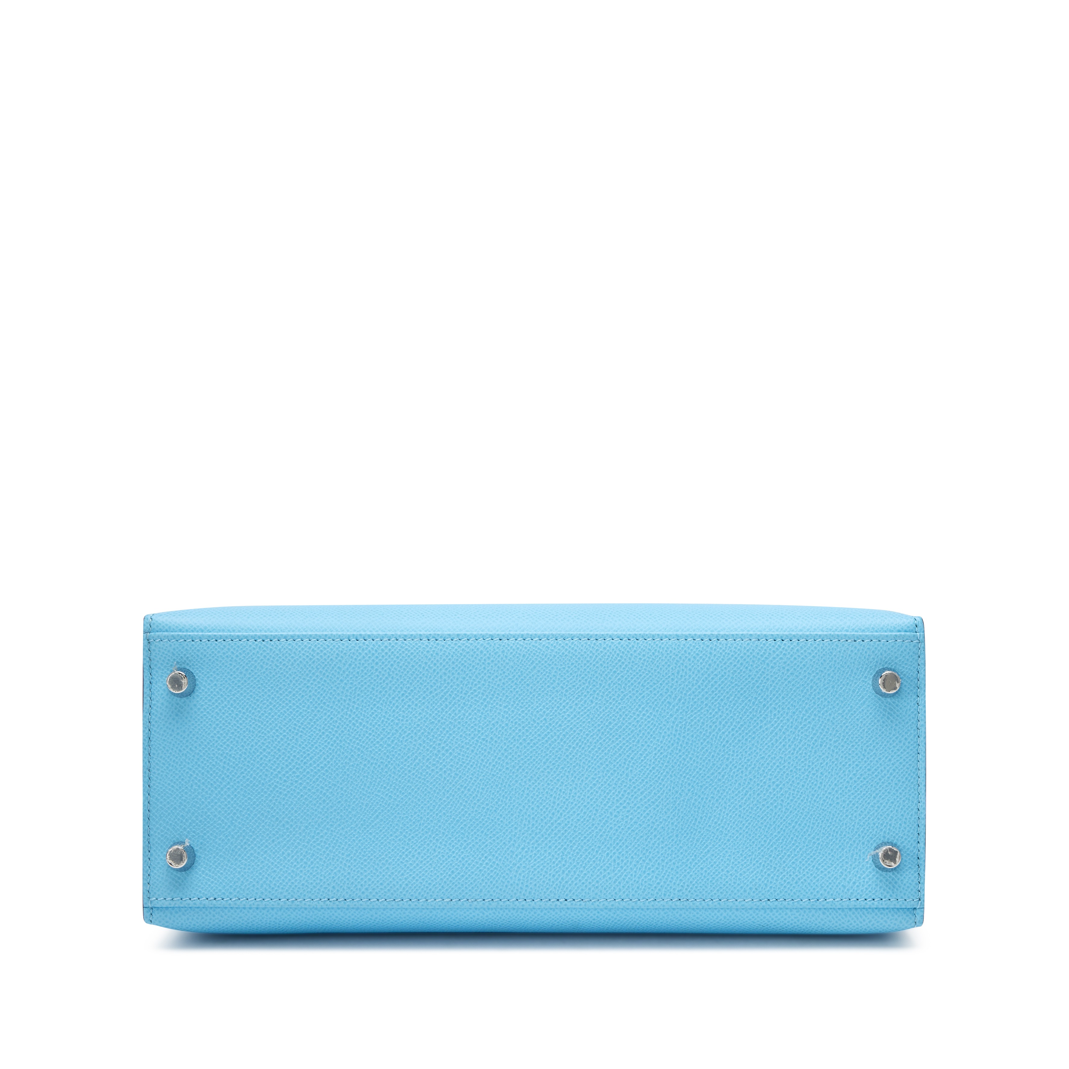 H-Inspired Celeste Epsom Sellier Kelly Palladium Hardware - Gorchic - $148.99