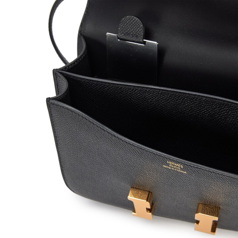 H-Inspired Black Epsom Constance Gold Hardware - Gorchic - $152.99