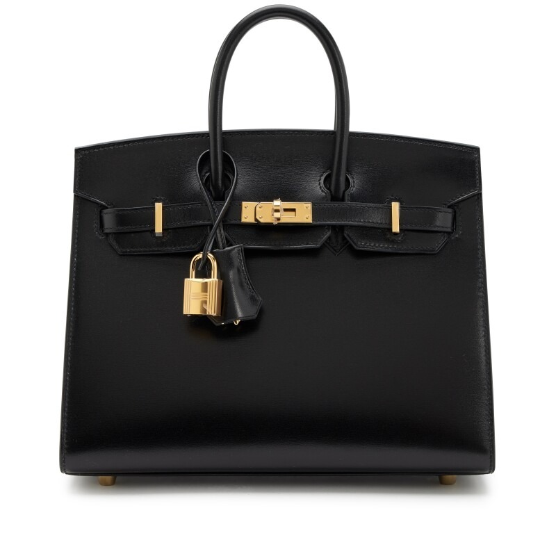 [TOP] H-Inspired Black Box Calf Sellier Birkin Gold Hardware - Gorchic - $483.99