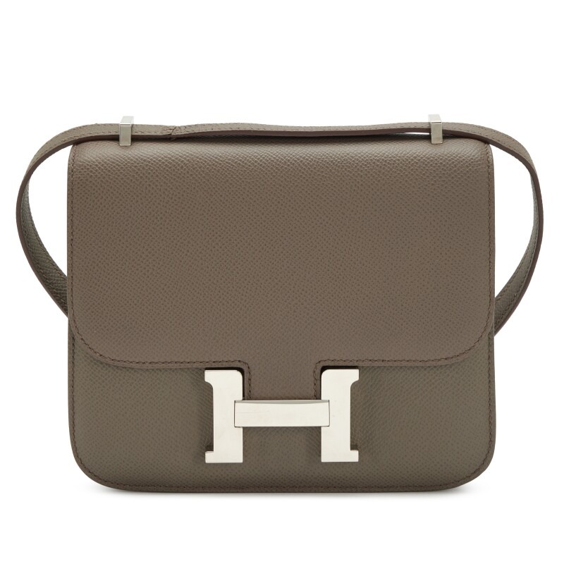 H-Inspired Etoupe Epsom Constance Palladium Hardware - Gorchic - $152.99