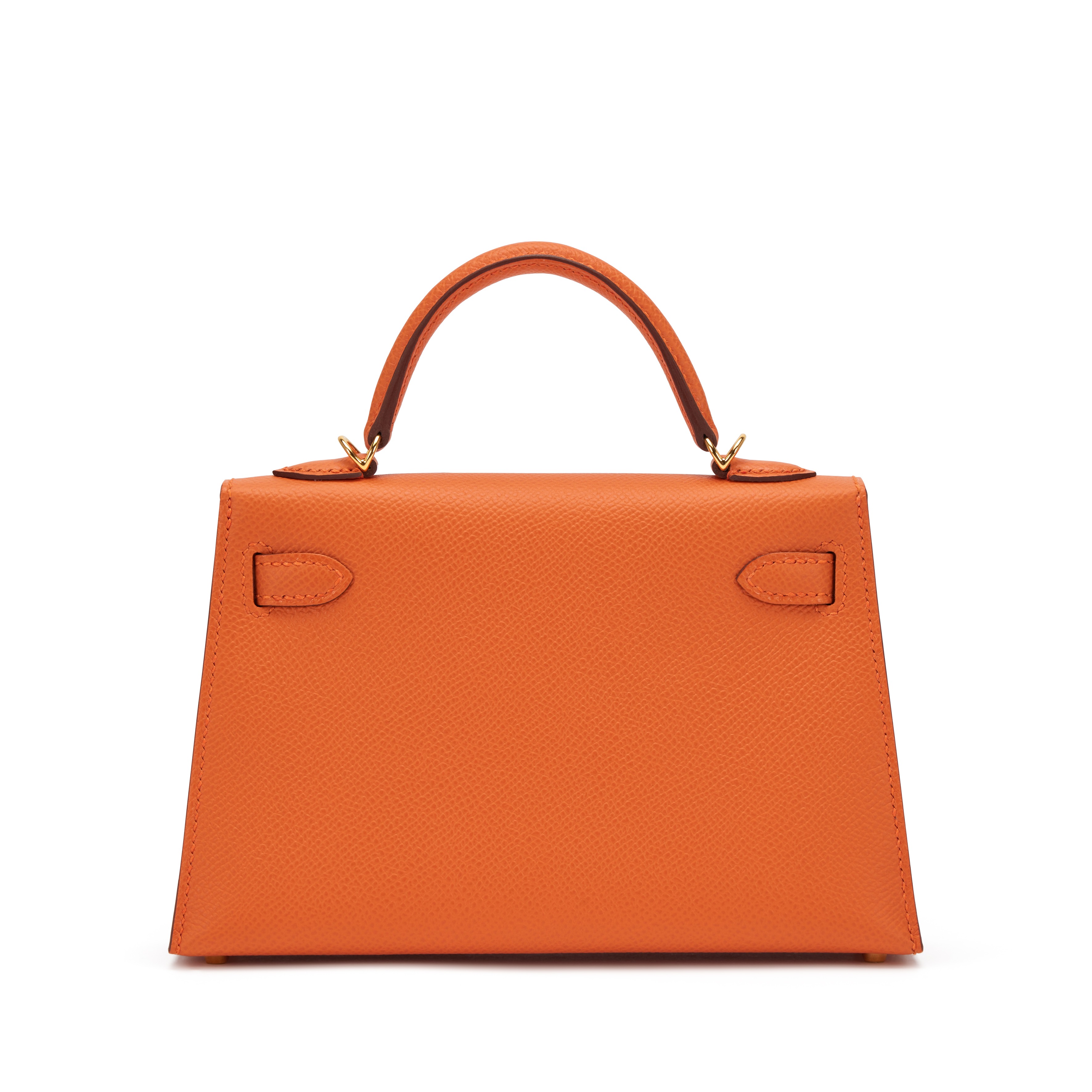 H-Inspired Orange Epsom Kelly Gold Hardware - Gorchic - $148.99