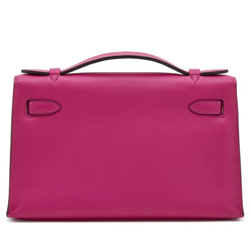 H-Inspired Rose Pourpre Swift Kelly Pochette Palladium Hardware - Gorchic - $143.99