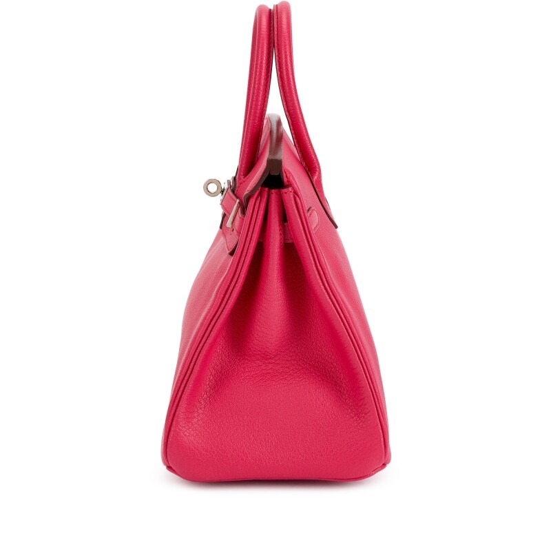 [TOP] H-Inspired Rose Mexico Chèvre Birkin Togo Palladium Hardware - Gorchic - $483.99