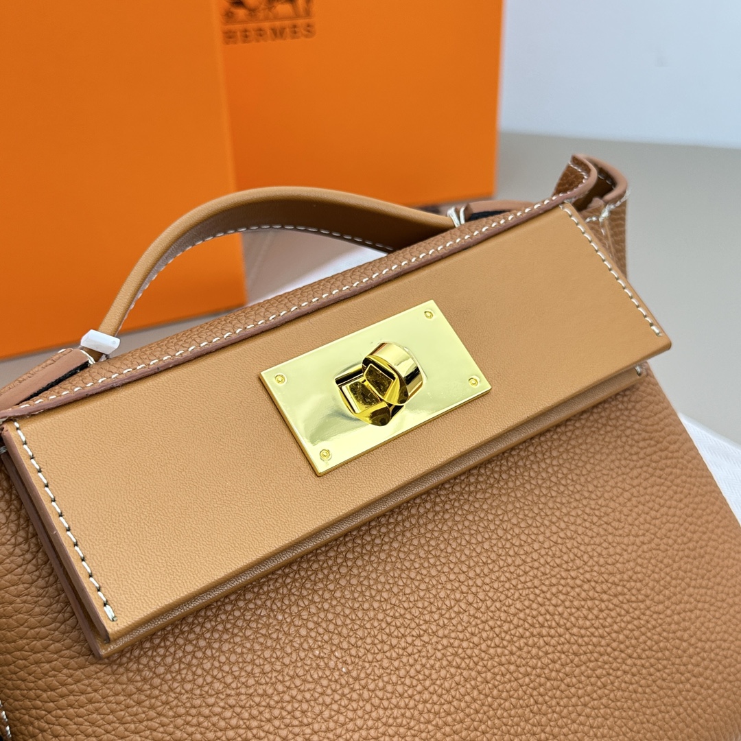 H-Inspired 2424 Togo Mini Gold Evercolor Gold Hardware - Gorchic - $170.99