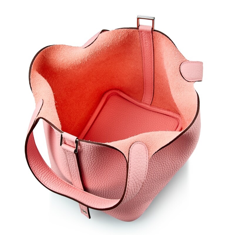 H-Inspired Clemence Picotin Lock Bag Silver Hardware - Light Pink Bag - Gorchic - $143.99