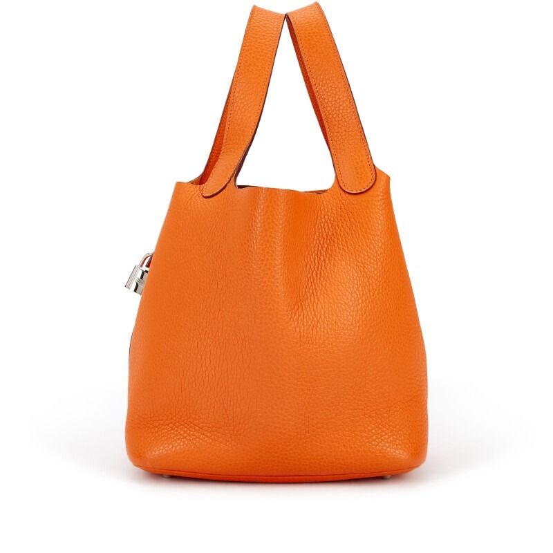 H-Inspired Clemence Picotin Lock Bag Silver-Orange Bag - Gorchic - $143.99