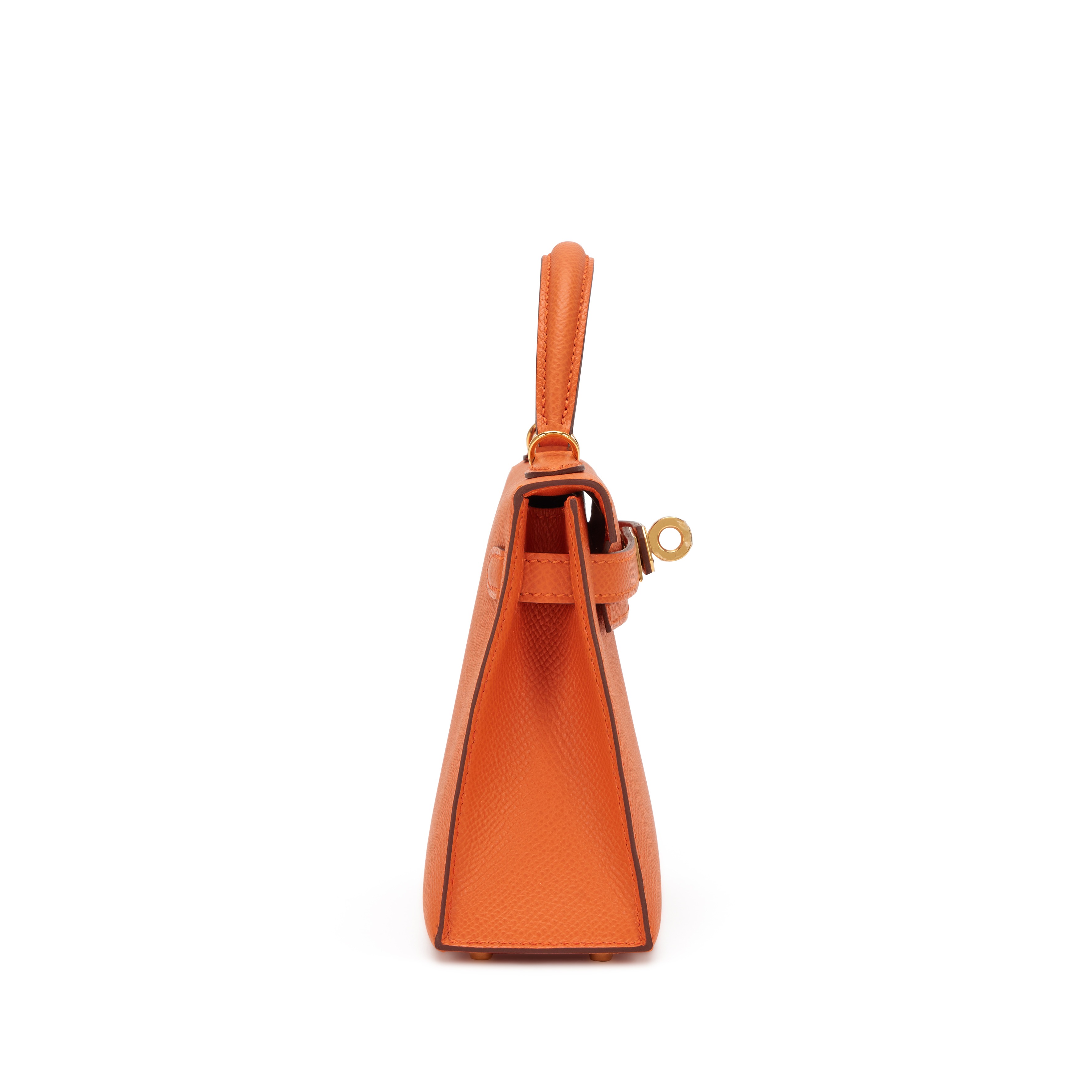 H-Inspired Orange Epsom Kelly Gold Hardware - Gorchic - $148.99