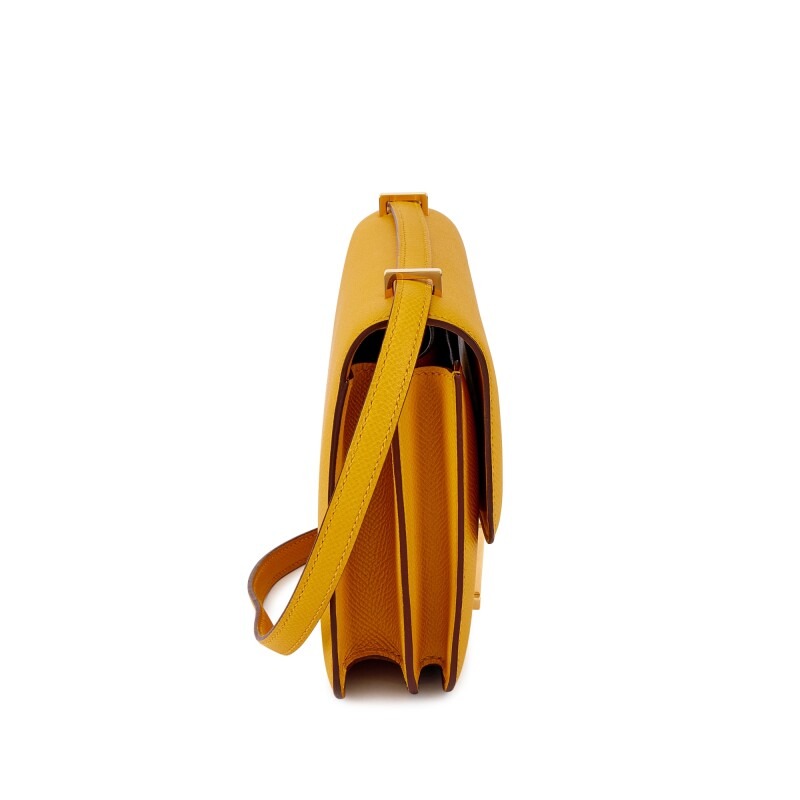 H-Inspired Jaune Ambre Epsom Constance Gold Hardware - Gorchic - $152.99
