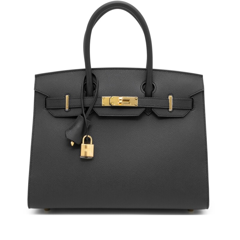 H-Inspired Black Epsom Birkin Sellier Gold Hardware - Gorchic - $161.99