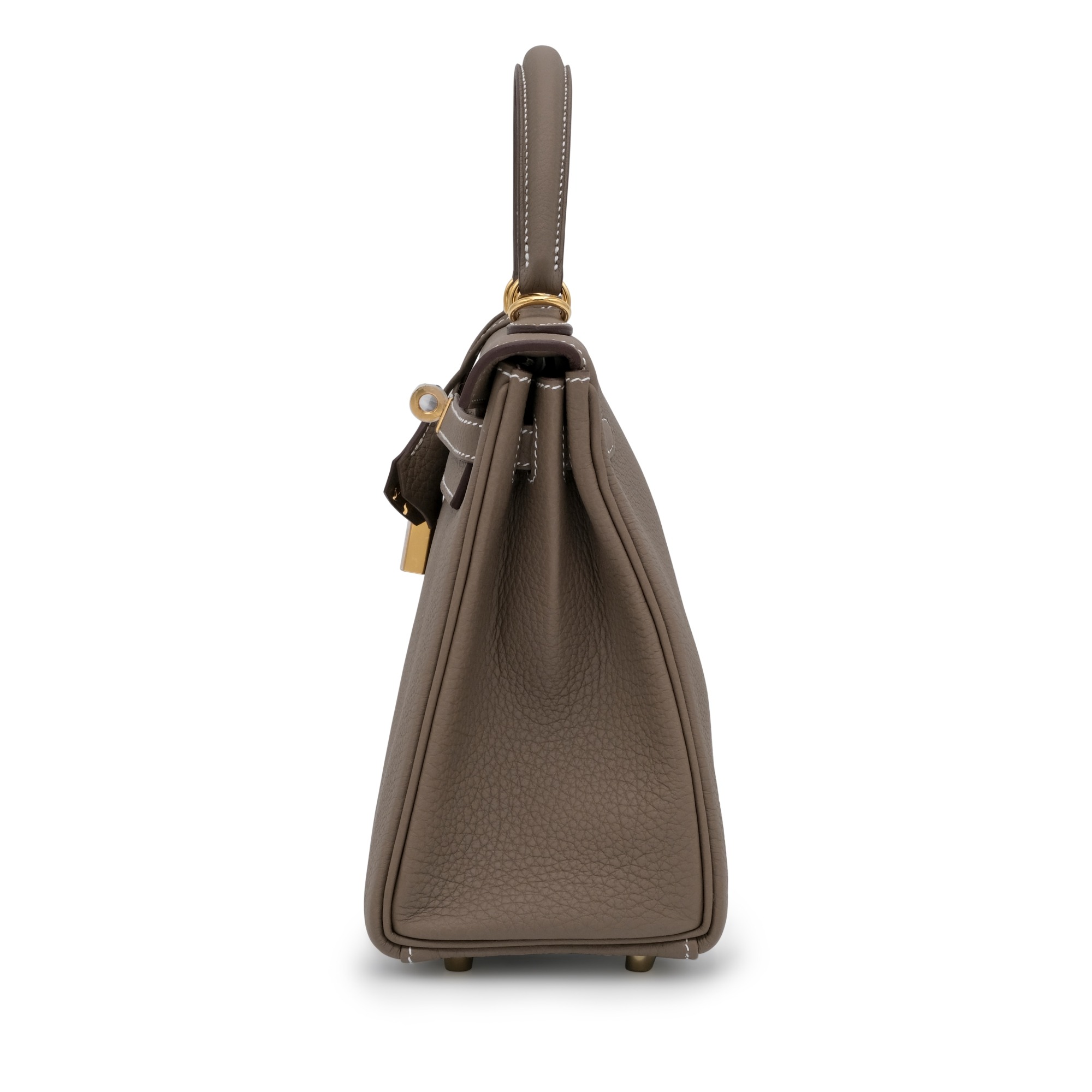 H-Inspired Etoupe Togo Kelly Retourne Gold Hardware - Gorchic - $148.99