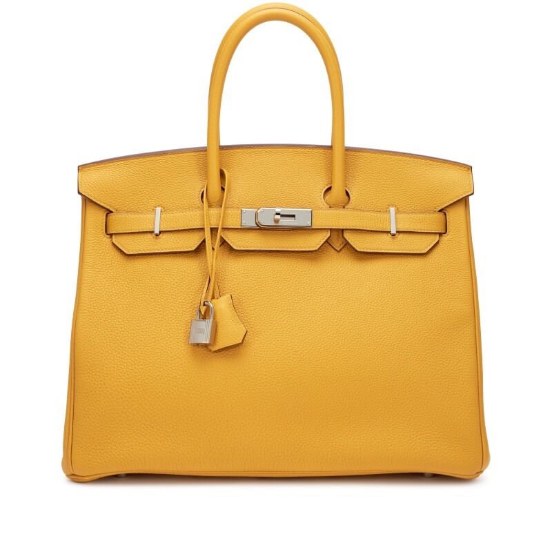 [TOP]  H-Inspired Jaune Ambre Togo Birkin Palladium Hardware - Gorchic - $483.99