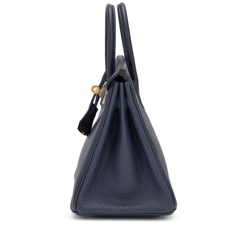 H-Inspired Bleu Nuit Togo Birkin Gold Hardware - Gorchic - $161.99