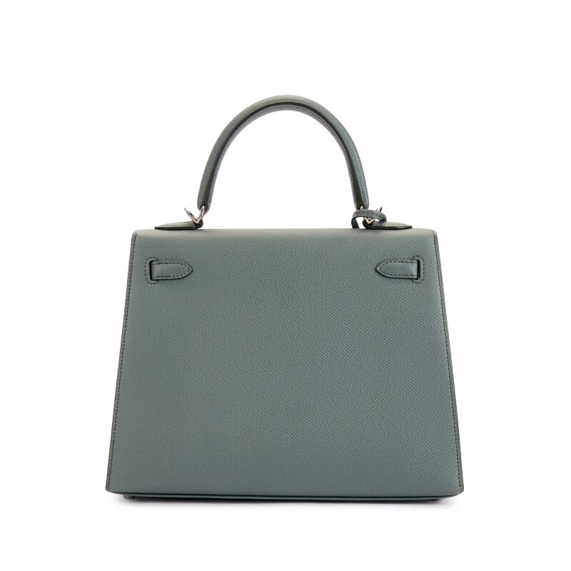 H-Inspired Vert Amande Epsom Kelly Sellier Palladium Hardware - Gorchic - $148.99