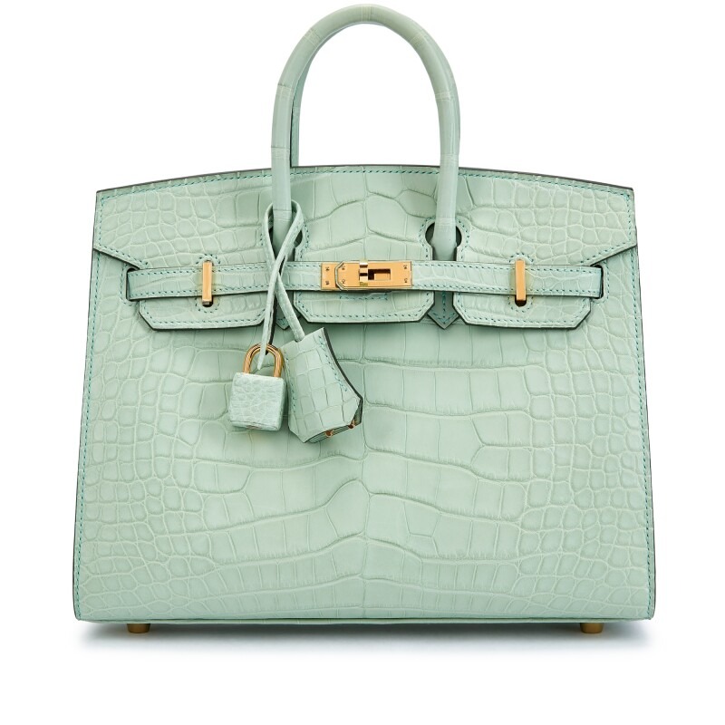 [TOP] H-Inspired Vert deau Matte Mississippiensis Alligator Birkin Sellier Gold Hardware - Gorchic - $483.99