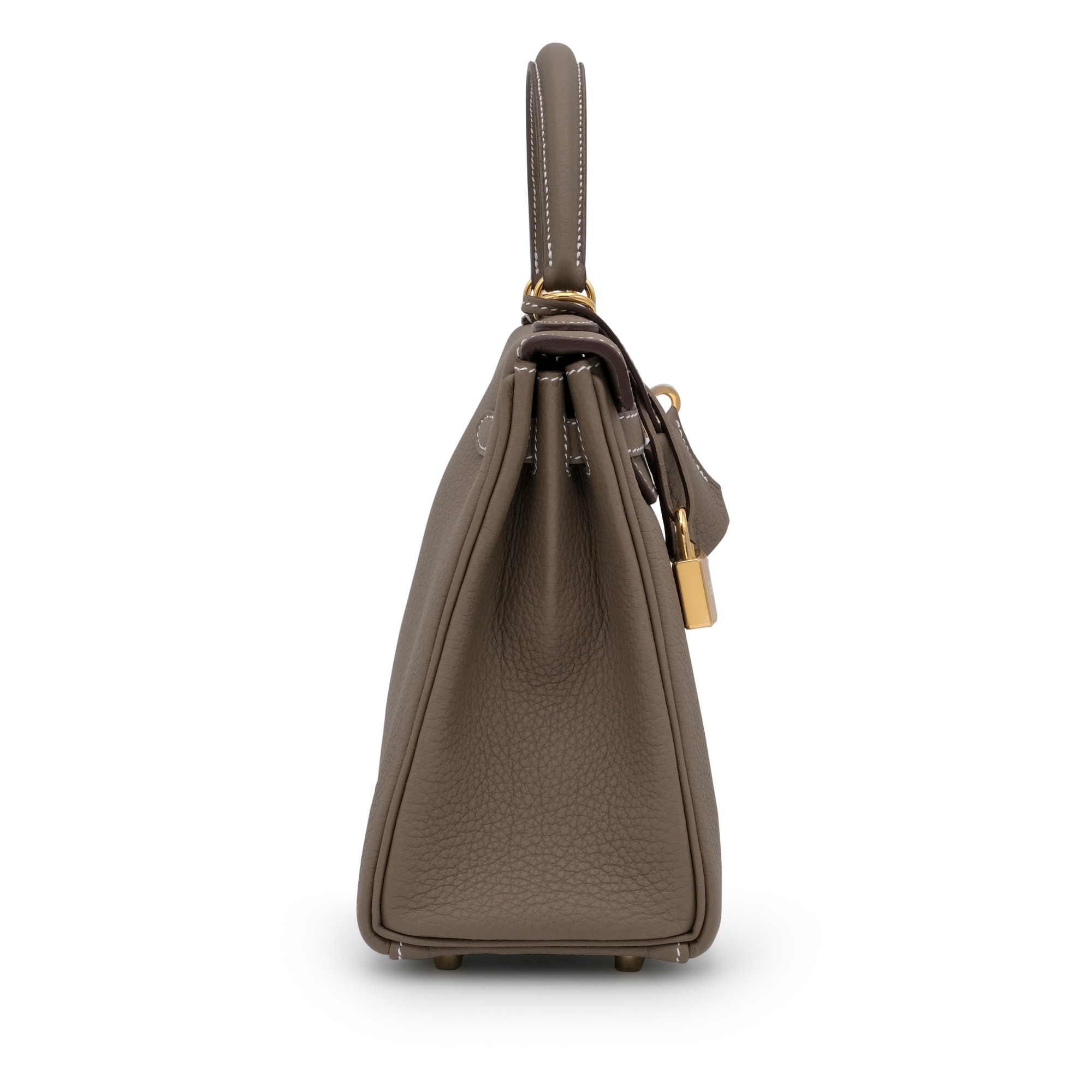 H-Inspired Etoupe Togo Kelly Retourne Gold Hardware - Gorchic - $148.99