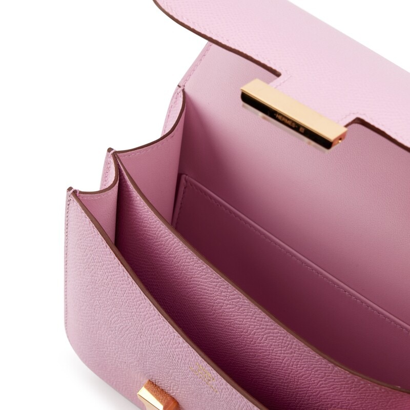 H-Inspired Epsom Mauve Sylvestre Constance Rose Gold Hardware - Gorchic - $152.99