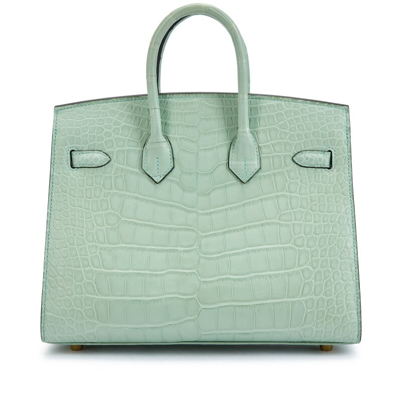 [TOP] H-Inspired Vert deau Matte Mississippiensis Alligator Birkin Sellier Gold Hardware - Gorchic - $483.99